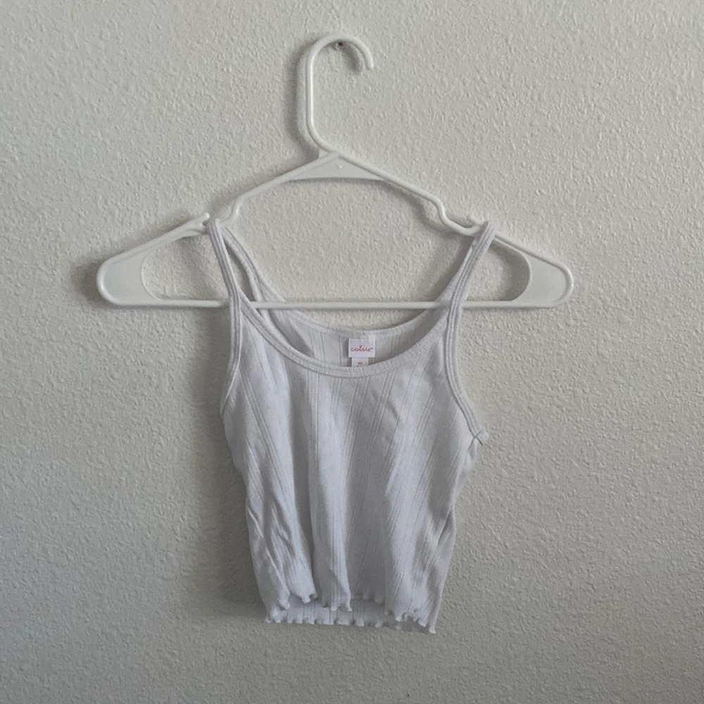 white tank top